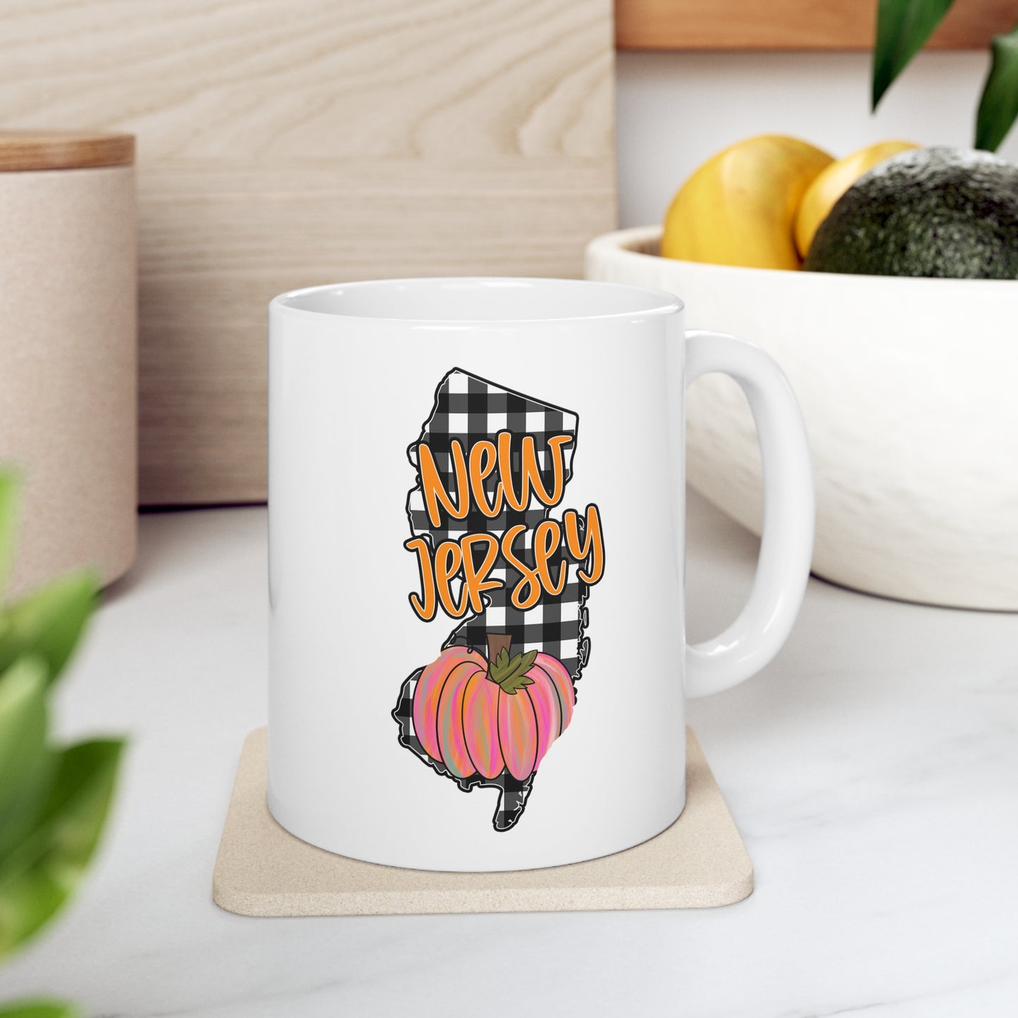 New Jersey Pumpkin Buffalo Plaid