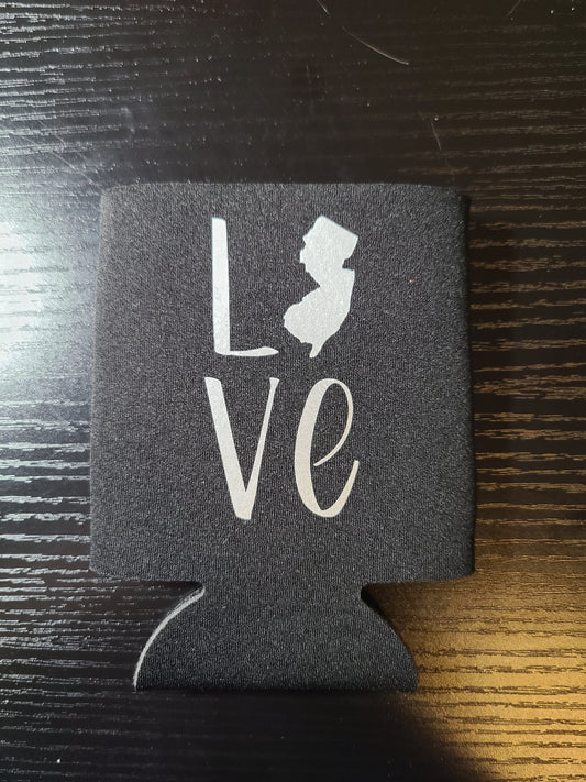 State in "Love" Koozie