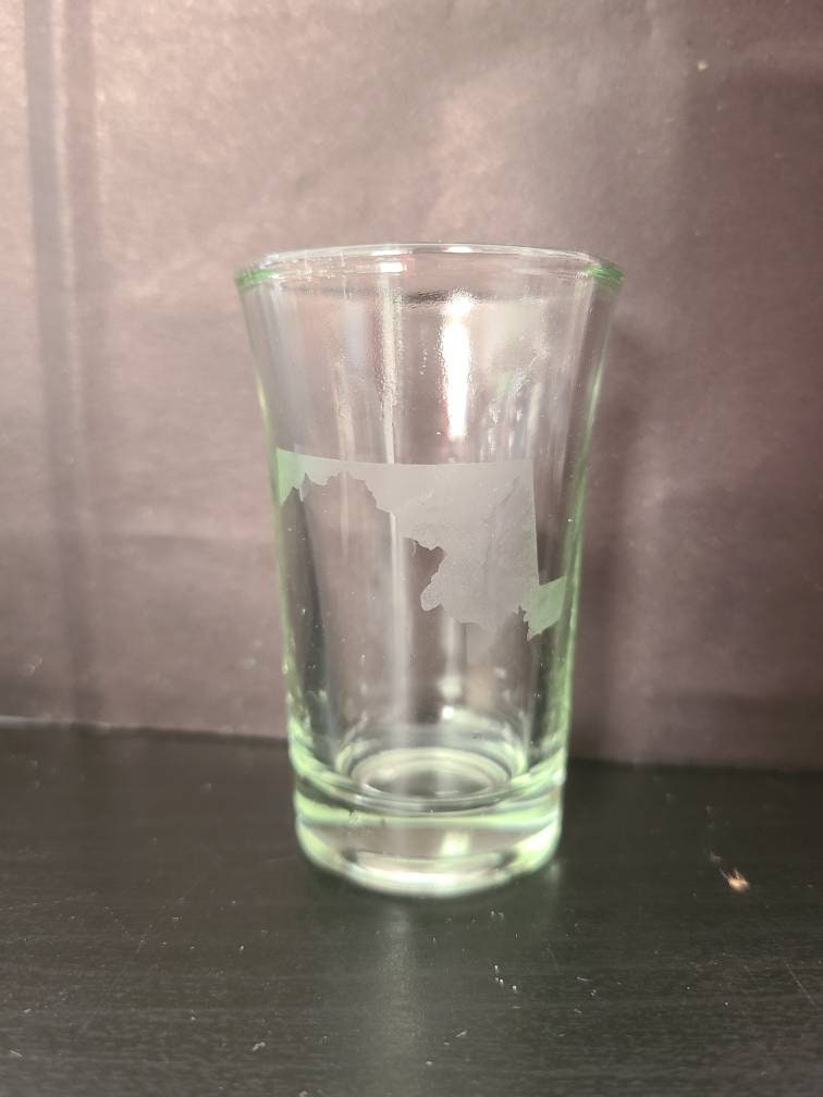 State Shot Glass - etched or vinyl - All States Available - New Jersey - New York - Pennsylvania