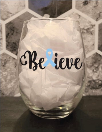 Believe (Script) - Any Cancer Ribbon - Breast, Leukemia, etc.