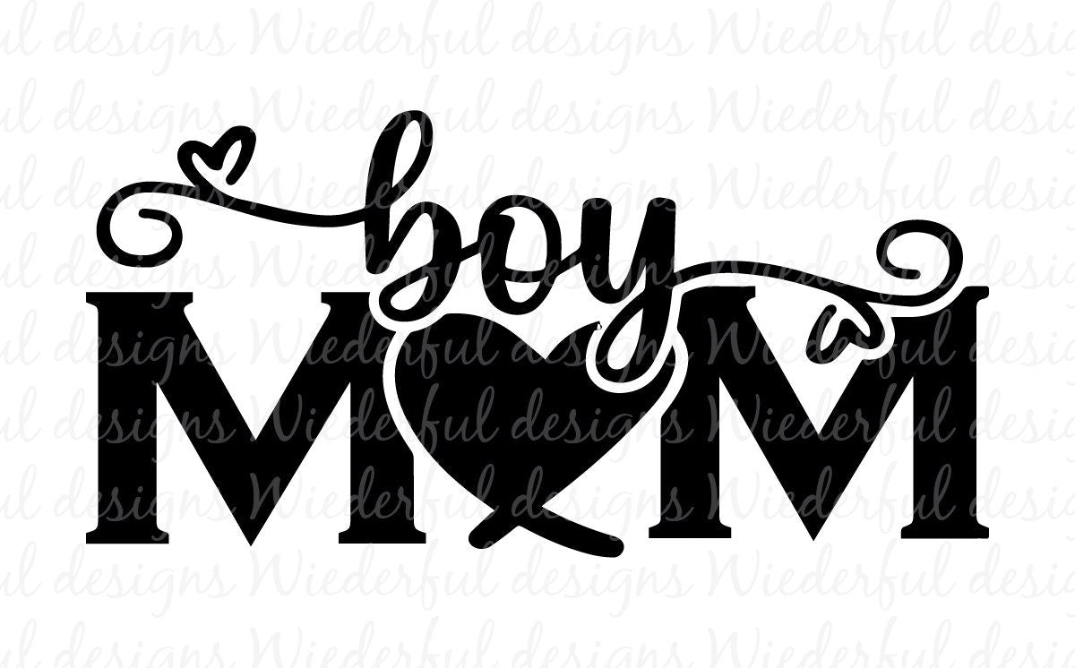 Boy Mom - Mug or Drinkware - T-shirt Designs - Tee Shirt - Hoodie - SVG Digital Cut File PNG - Commercial Use Allowed